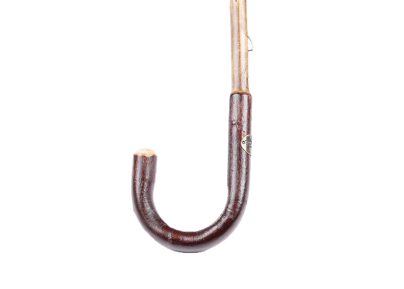 Ombrelli 112 cm - Blue & Brown Gingham - Walnut Stick