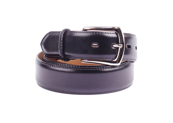 French Calf Leather Belt - Black