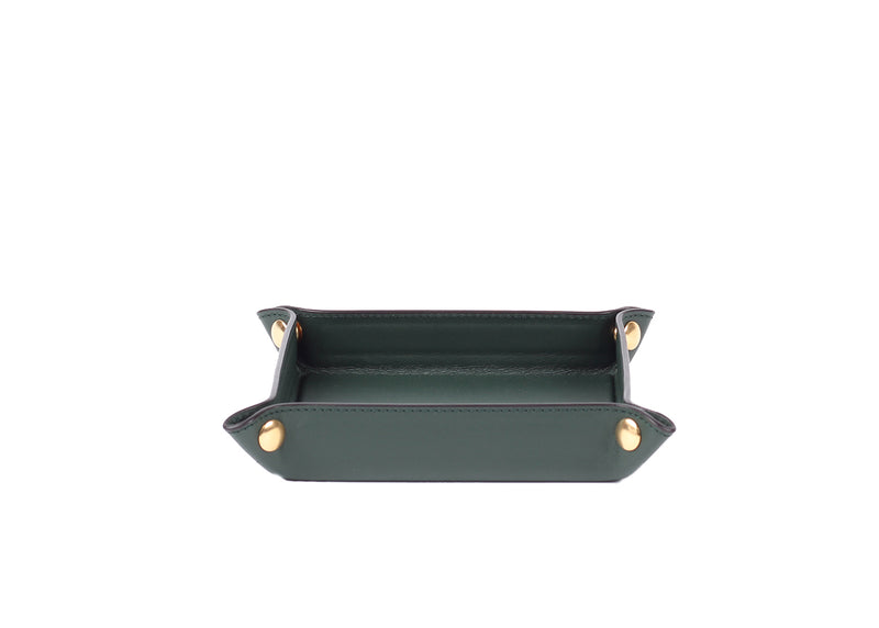 Leather tray - Green