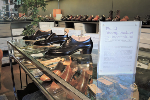 World Champion Shoes on display at Skomaker Dagestad