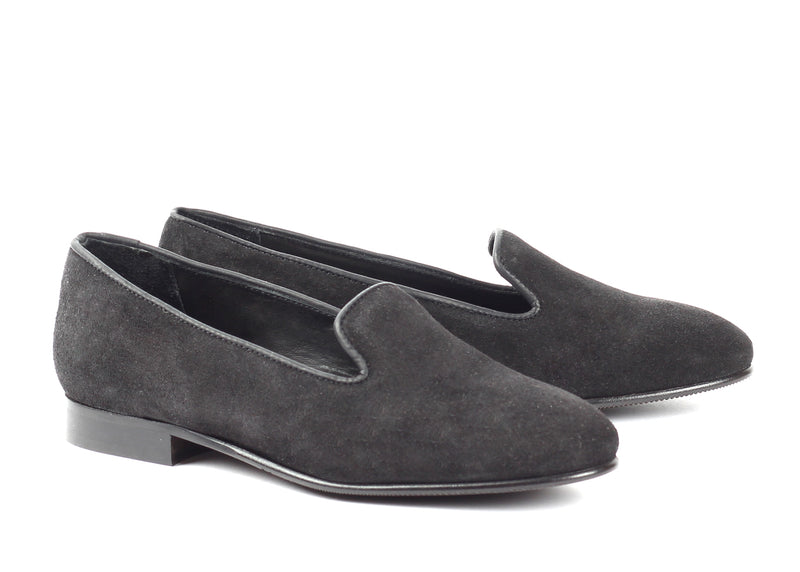 Lady Loafer - Black Suede