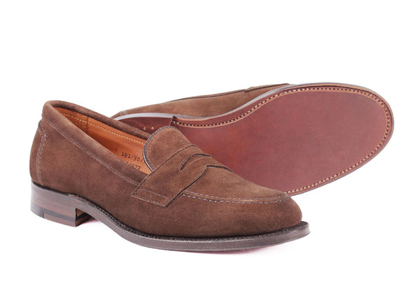 9697F E - Penny Loafer - Dark Brown Suede