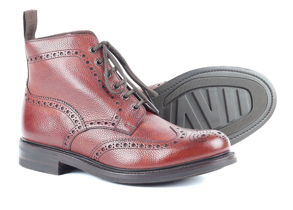 Bedale Oxblood Grain - Calf Brogue Boot