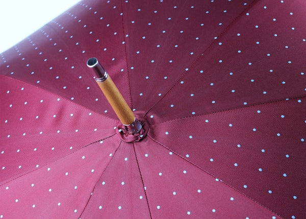 Malacca Fit-Up Umbrella - Burgundy & Grey
