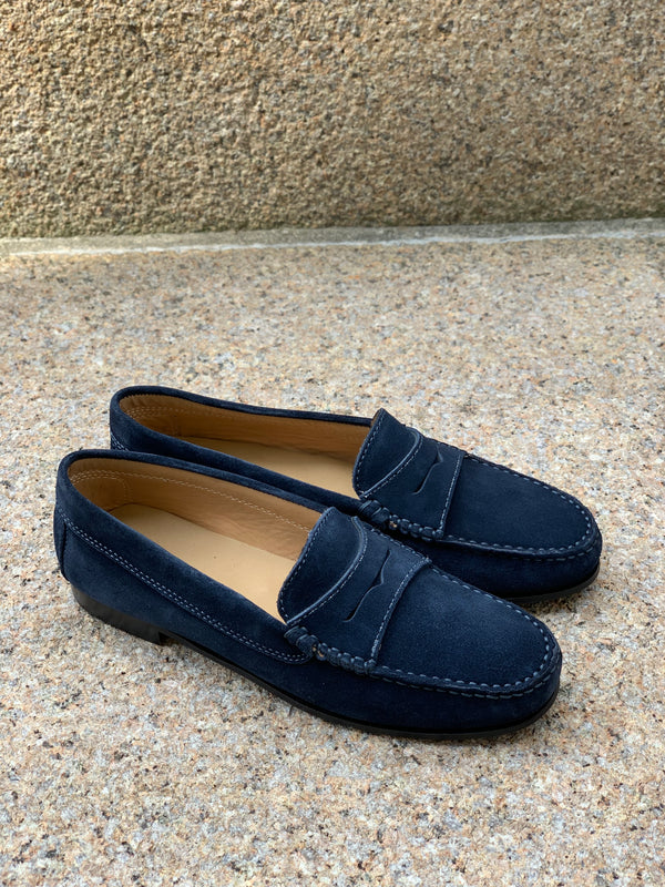 Iris Women Loafer - Navy Blue Suede