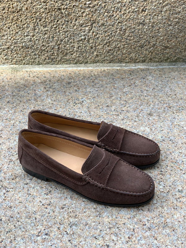 Iris Women Loafer - Brown Suede