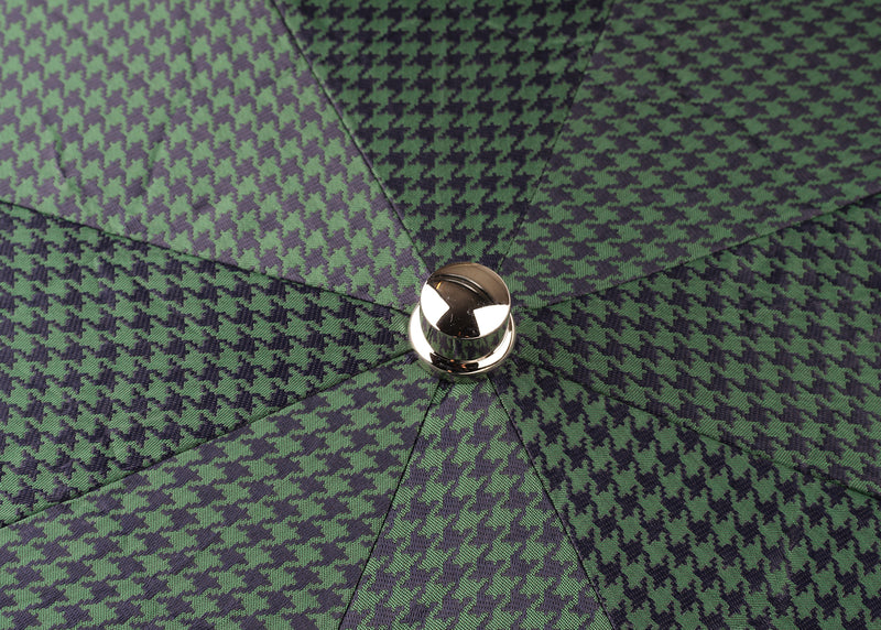 Dark Canadian Maple Folding Umbrella 63cm - Navy & Green