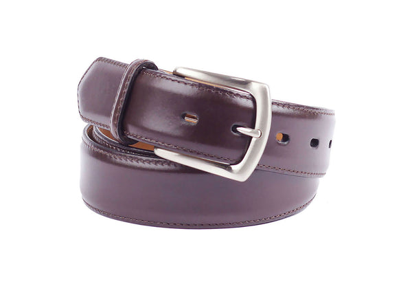 French Calf Leather Belt - Dark Mezel