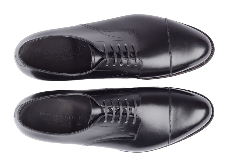 105 - Cap Toe Derby - Black Annonnay