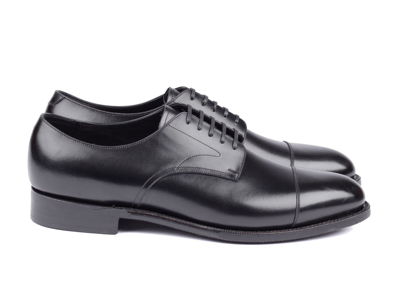 105 - Cap Toe Derby - Black Annonnay