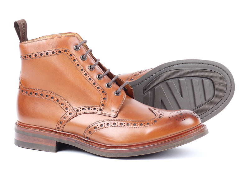 Bedale Brown - Burnished Calf Brogue Boot