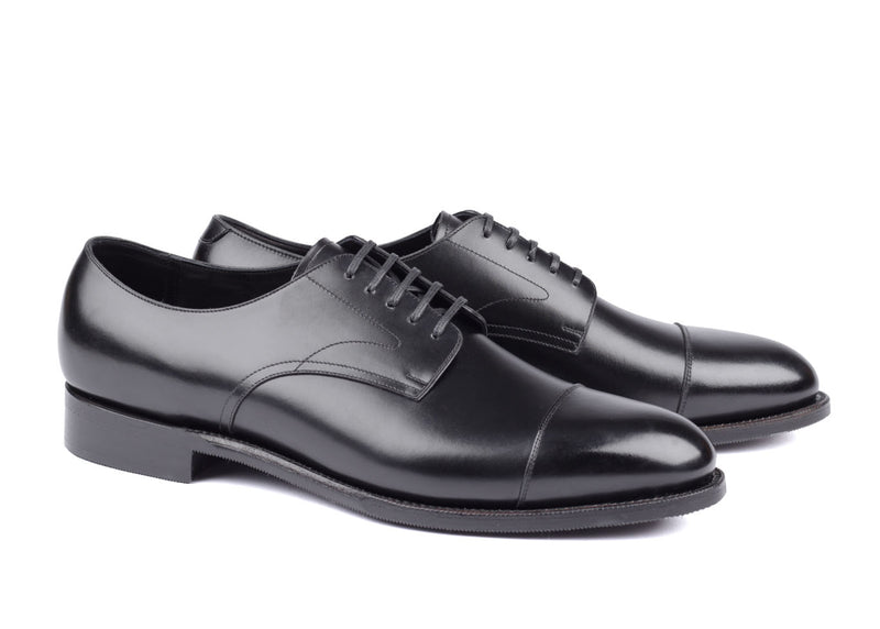 105 - Cap Toe Derby - Black Annonnay