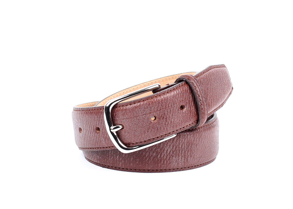 J&FJ Baker - Brown - Hatch grain calf leather belts